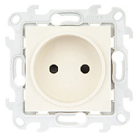 Дизайнерская розетка без заземления, со шторками, слоновая кость, 2450441-031 Simon, серия 24 Harmonie