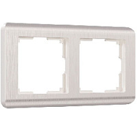 Дизайнерская рамка 2 местная, перламутровый, поликарбонат, W0022113 Werkel