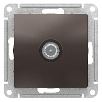Дизайнерская розетка TV проходная, мокко, ATN000692 Schneider Electric, серия Atlas Design