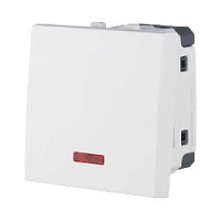 Дизайнерский выключатель с индикатором, белый, 850904-1 LK Studio, одноклавишный, серия LK45