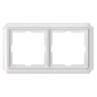 Дизайнерская рамка 2 местная, полярно-белый, MTN483219 Schneider Electric, серия Merten Antique