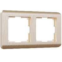Дизайнерская рамка 2 местная, шампань, поликарбонат, W0022111 Werkel