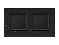 Дизайнерская рамка из акрила 2 местная, черный мрамор, AF930702 Ambrella Volt