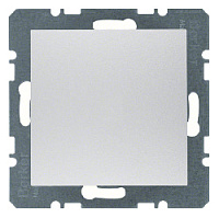 Заглушка с центральной панелью, алюминиевый, матовый, 10091404 Berker, серии S.1/B.3/B.7