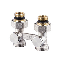 Дизайнерский клапан нижнего подключения прямой, запорный 1/2", никель 0741-1500N0E0 S.R.Rubinetterie