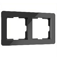 Дизайнерская рамка 2 местная, черный, акрил, W0022708 Werkel