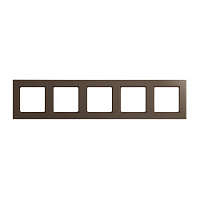 Дизайнерская рамка 5 местная, мокко, AC585MO Jung, серия A Creation