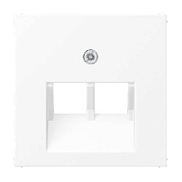 Накладка двойной розетки компьютерной/ телефонной, белый матовый, A569-2BFPLUAWWM Jung, серия A
