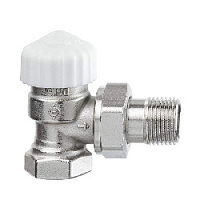 Дизайнерский клапан терморегулирующий угловой для радиатора Calypso exact 1/2", серебристый 3451-02.000 KZTO