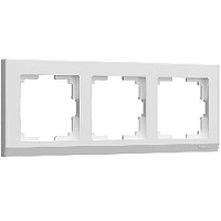Дизайнерская рамка 3 местная, белый, поликарбонат, W0031801 Werkel