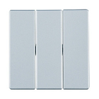 Тройная клавиша выключателя, алюминиевый, бархатный лак, 16656084 Berker, серии Q.1/Q.3/Q.7