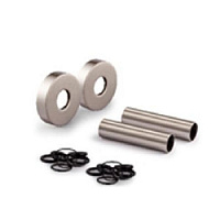 Маскировочный комплект для труб, с круглыми отражателями, никель матовый, 0491-1500N160. S.R.Rubinetterie