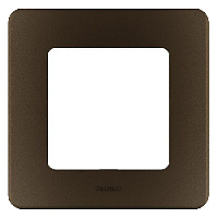 Дизайнерская рамка 1 местная, бронза, 673939 Legrand, серия Inspiria