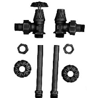 Ретро вентили угловые с удлинительными трубками для радиаторов 1/2" RS671_427 Черный RETRO style