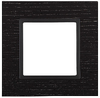 Дизайнерская рамка 1 местная, черное дерево, Б0034565 Эра, серия Elegance
