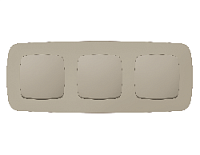 Дизайнерская рамка из термопластика 3 местная, серо-бежевый матовый, OF140363 Ambrella Volt