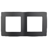 Дизайнерская рамка 2 местная, антрацит, Б0014755 Эра, серия 12