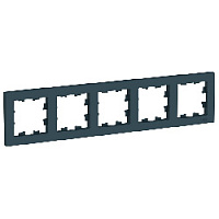 Дизайнерская рамка 5 местная, изумруд, ATN000805 Schneider Electric, серия Atlas Design