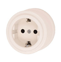 Розетка с заземляющим контактом песочное золото, B1-101-24 BIRONI