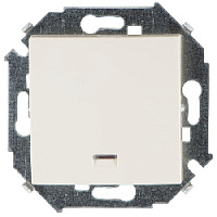 Дизайнерский выключатель с подсветкой, бежевый, 1591104-031, Simon, одноклавишный, серия 15