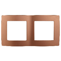 Дизайнерская рамка 2 местная, медь, Б0019372 Эра, серия 12