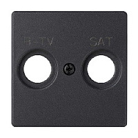 Накладка для розетки R/TV-SAT, графит, 82097-38 Simon, серия 82