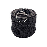 Ретро кабель витой электрический, 3*4, темный шоколад, Edisel