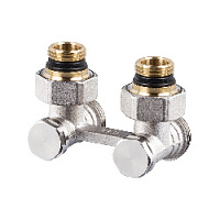 Дизайнерский клапан нижнего подключения угловой, запорный 1/2", никель 0740-1500N0E0 S.R.Rubinetterie