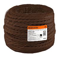 Ретро кабель витой TV + Internet (45 м.), коричневый, SQ2803-0003 TDM ELECTRIC, серия Эко