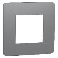 Дизайнерская рамка 1 местная, дымчато-серый/белый, NU280221 Schneider Electric, серия Unica Studio