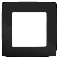 Дизайнерская рамка 1 местная, черный, Б0014746 Эра, серия 12
