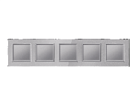 Дизайнерская рамка из оргстекла 5 местная, сталь, AF330505 Ambrella Volt