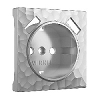 Накладка для розетки с заземлением + 2хUSB разъем A+A, серебряный, W1279506 Werkel, серия Hammer