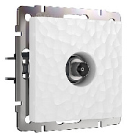 Дизайнерская розетка ТВ, белый, W1283001 Werkel, оконечная, серия Hammer