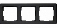 Дизайнерская рамка 3 местная, матовый черный, 81103RPB Wedder, серия R2