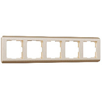 Дизайнерская рамка 5 местная, шампань, поликарбонат, W0052111 Werkel