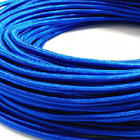 Ретро кабель круглый электрический, 2*1.5, синий шелк, Edisel