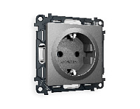 Комплект механизма электрической розетки с/з на винтовых зажимах, антрацит серый, MA656010 Ambrella Volt