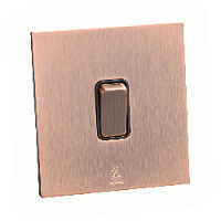Дизайнерский выключатель / звонок Aura Медь браш, BACDBB Bonze