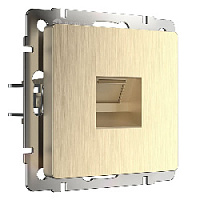 Дизайнерская розетка RJ-45, шампань рифленый, W1181010 Werkel