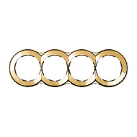 Дизайнерская рамка 4 местная, золото, 88640-36 Simon, серия 88