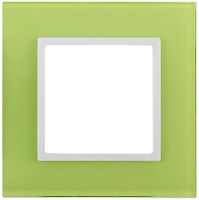 Дизайнерская рамка 1 местная, лайм, Б0034480 Эра, серия Elegance