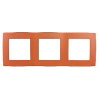 Дизайнерская рамка 3 местная, оранжевый, Б0019405 Эра, серия 12