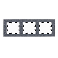 Дизайнерская рамка 3 местная, мрамор айс грей, камень, ATN343203 Schneider Electric, серия Atlas Design Nature