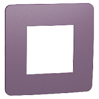 Дизайнерская рамка 1 местная, лиловый/белый, NU280214 Schneider Electric, серия Unica Studio