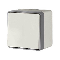 Дизайнерский выключатель влагозащищенный, слоновая кость, W5010203 Werkel, одноклавишный, серия Gallant