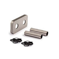 Маскировочный комплект для труб, с прямоугольным отражателем, никель матовый S.R.Rubinetterie