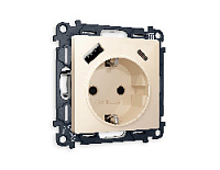 Комплект механизма электрической розетки 2USB A+C 20W (быстрая зарядка) с/з, бежевый глянец, MA310010 Ambrella Volt