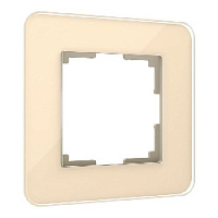 Дизайнерская рамка 1 местная, айвори, стекло, W0012443 Werkel