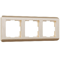 Дизайнерская рамка 3 местная, шампань, поликарбонат, W0032111 Werkel